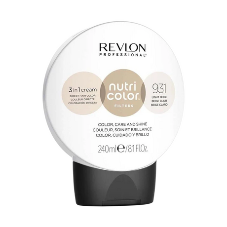 Revlon, Nutri Color Filters, Hair Colouring Cream Toner, 931 Light Beige, 240 ml - Feel You