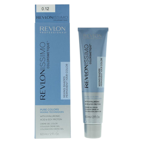 Revlon, Revlonissimo Colorsmetique, Color & Care Complex, Permanent Hair Dye, 0.12 Iridescent Grey, 60 ml - Feel You
