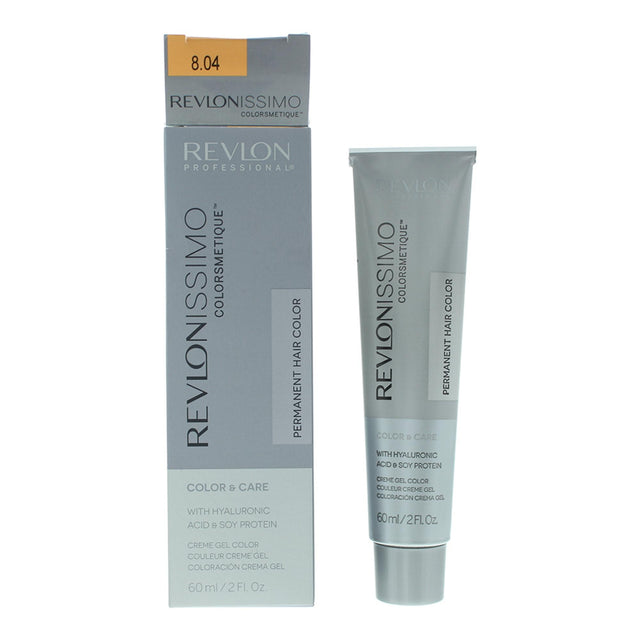 Revlon, Revlonissimo Colorsmetique, Permanent Hair Dye, 8.04 Light Pale Copper Blonde, 60 ml - Feel You
