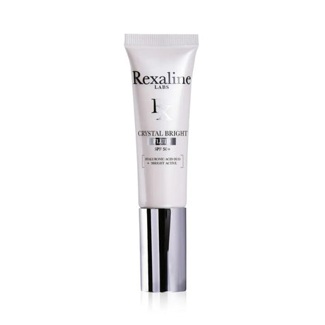Rexaline, Crystal Bright, Hyaluronic Acid + 3 Bright Active, Illuminating, Fluid, For Face, SPF 50+, 30 ml - Feel You