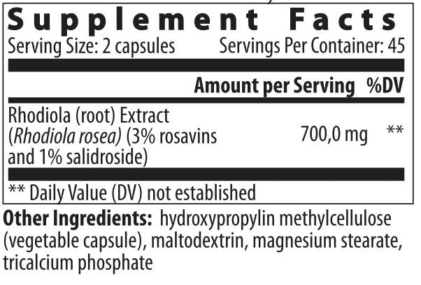 Rhodiola Rosea - 90 капсули - Feel You