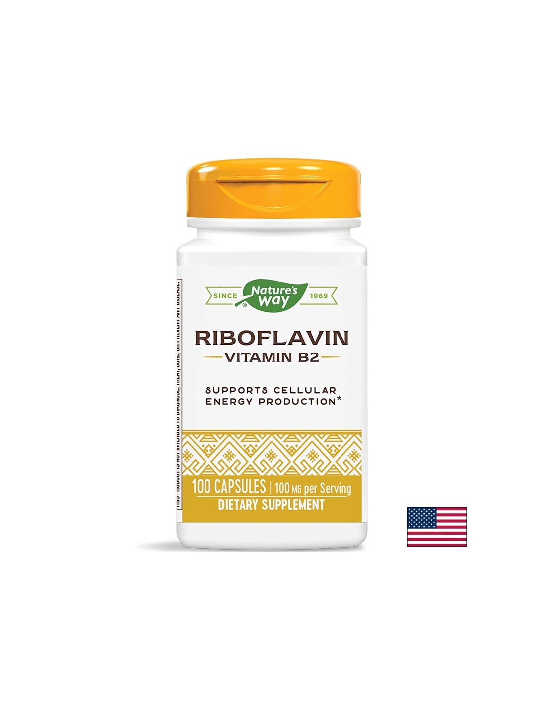 Riboflavin Vitamin B2/ Витамин В2 100 mg x 100 капсули Nature’s Way - Feel You