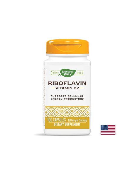 Riboflavin Vitamin B2/ Витамин В2 100 mg x 100 капсули Nature’s Way - Feel You