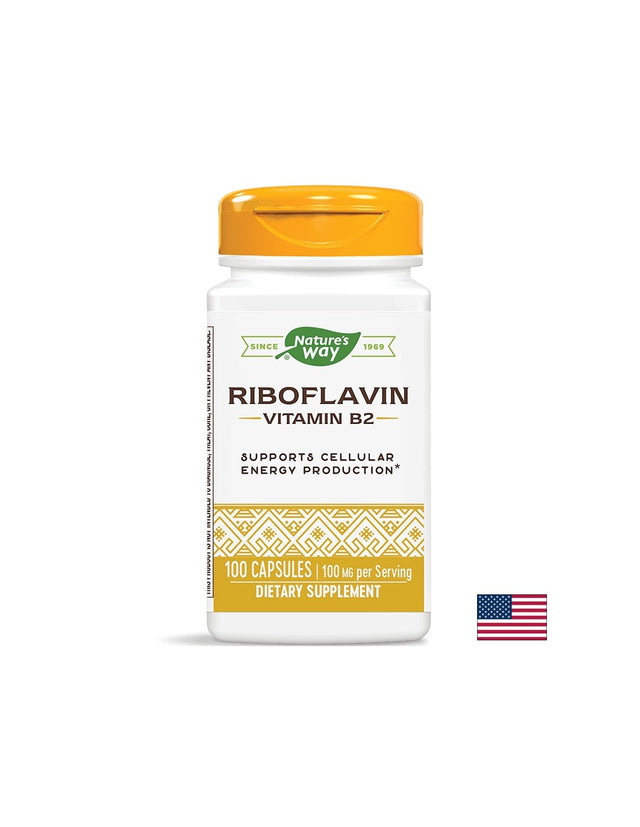 Riboflavin Vitamin B2/ Витамин В2 100 mg x 100 капсули Nature’s Way - Feel You