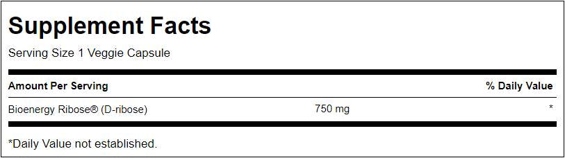 Ribose 750 mg - 60 капсули - Feel You
