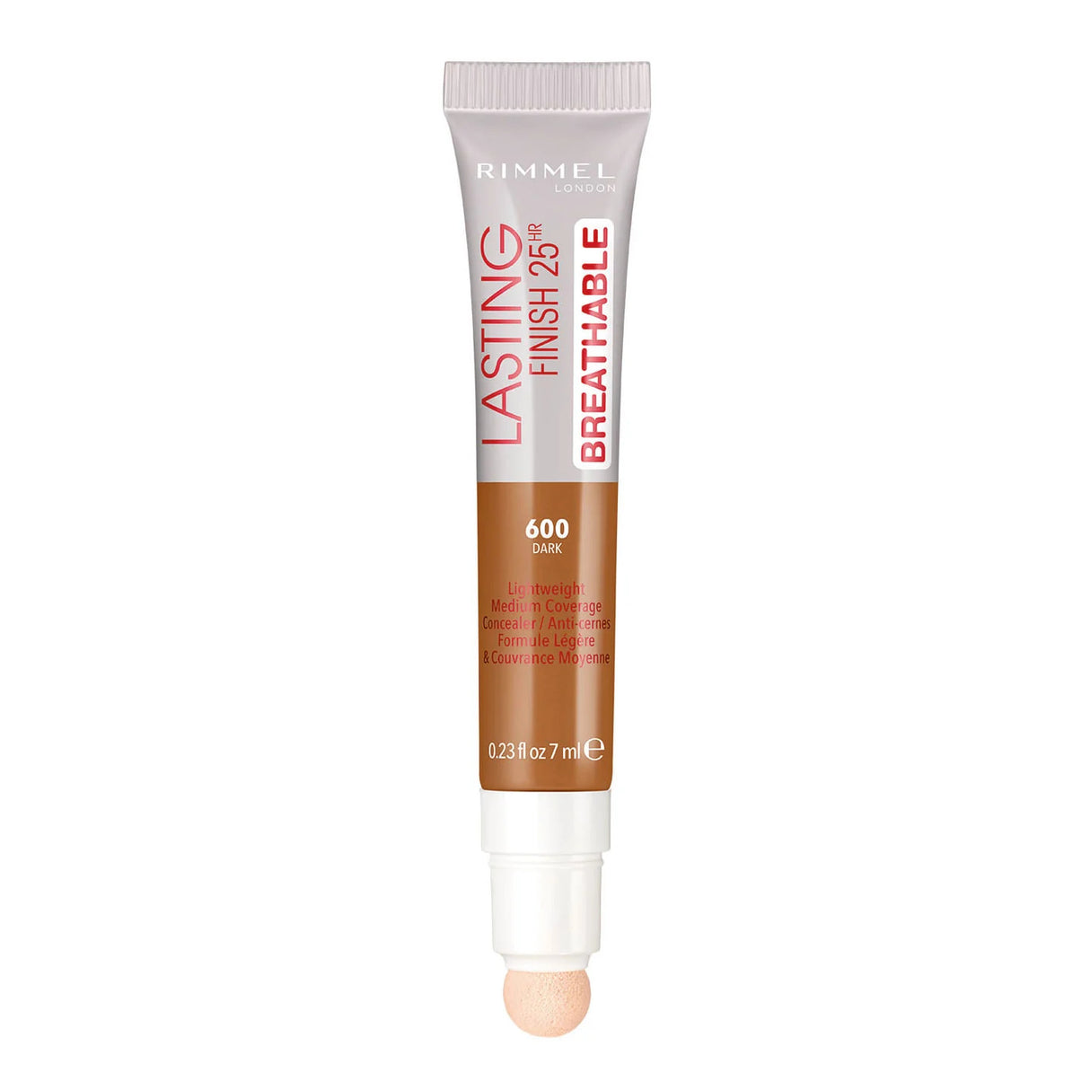 Rimmel London, Lasting Finish, Natural Medium Coverage, Cream Concealer, 600, Dark, 7 ml - Feel You