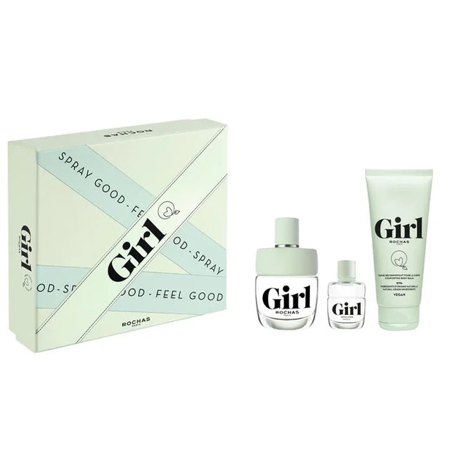 Rochas Girl Eau De Toilette Spray 100ml Set 3 Pieces - Feel You