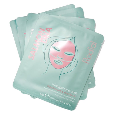 Rodial, Salmon DNA Hydrogel Face Mask, Hydrating, Gel Mask, For Face, 4 pcs, 34 g - Feel You