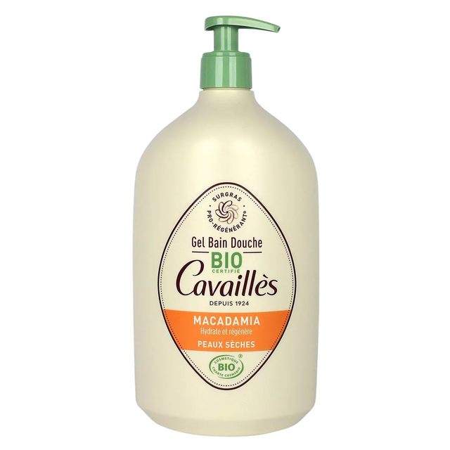 Roge Cavailles, Bio, Macadamia, Regenerating, Shower Oil, For Dry Skin, 1000 ml - Feel You