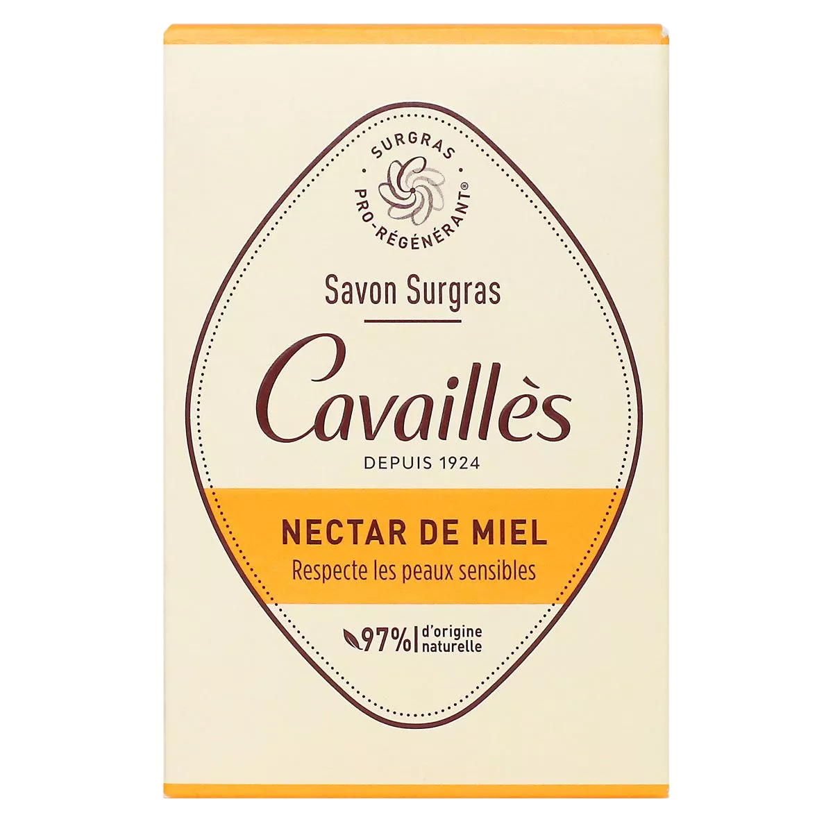 Roge Cavailles, Pro-Regenerating, Honey Nectar, Regenerating, Soap Bar, 100 g - Feel You
