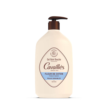 Roge Cavailles, Roge Cavailles, Cotton Flower, Regenerating, Shower Gel, For Sensitive Skin, 1000 ml - Feel You
