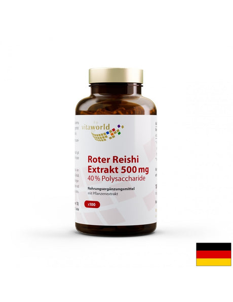 Roter Reishi extrakt / Червено Рейши 500 mg, 100 капсули - Feel You