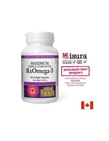 Рибено масло RxOmega-3 Maximum – 900 mg EPA-DHA, 30 софтгел капсули - Feel You