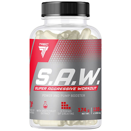 S.A.W. Caps | Super Aggressive Pre-Workout - 120 капсули - Feel You