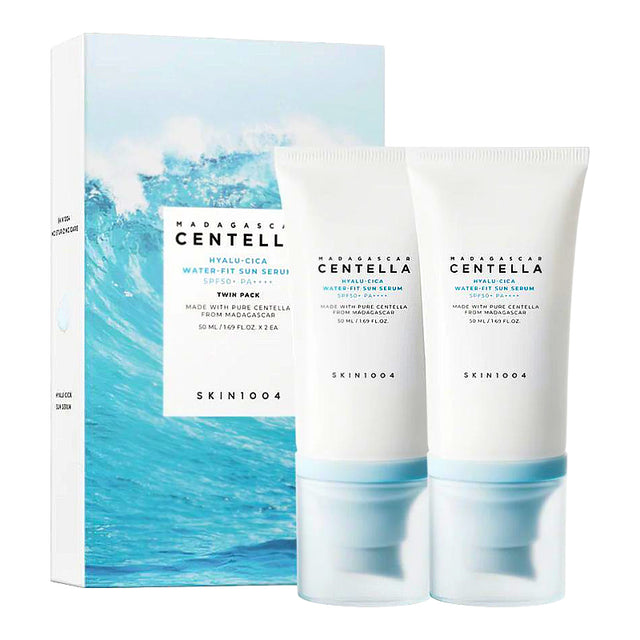 SKIN1004 Madagascar Centella Hyalu-Cica Water-Fit Sun Serum Twin Pack (50ml*2) - Feel You