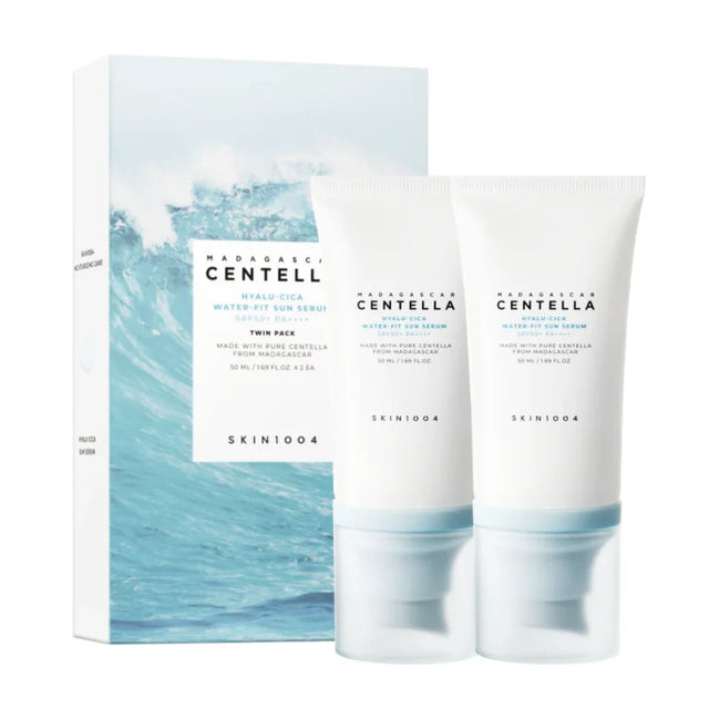 SKIN1004 - Twin Pack: Madagascar Centella Hyalu-Cica Water-Fit Sun Serum, 50ml - Feel You