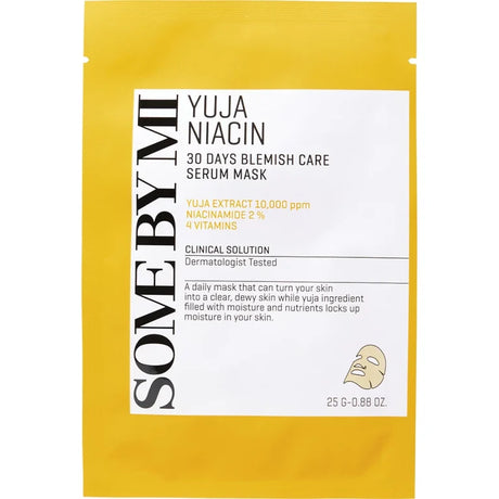 SOME BY MI - Yuja Niacin 30 Days Blemish Care Serum Mask, 25g, 1 piece - Feel You