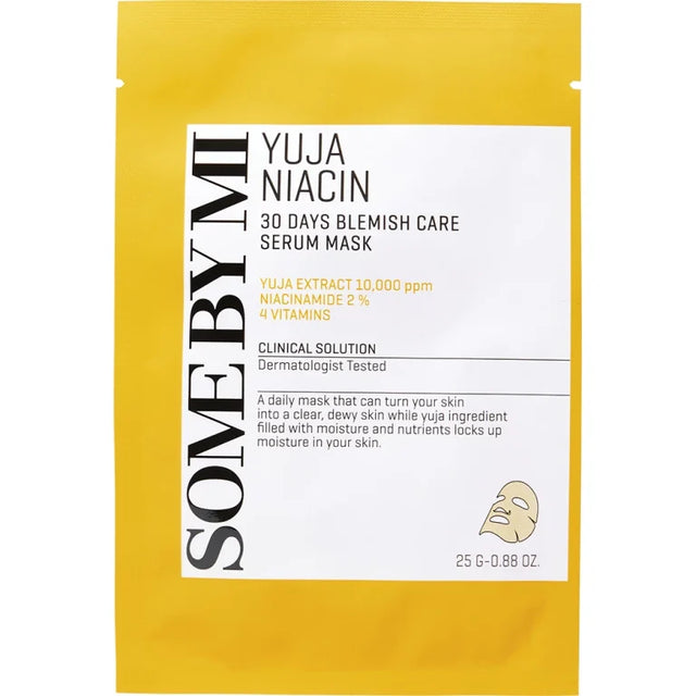 SOME BY MI - Yuja Niacin 30 Days Blemish Care Serum Mask, 25g, 1 piece - Feel You