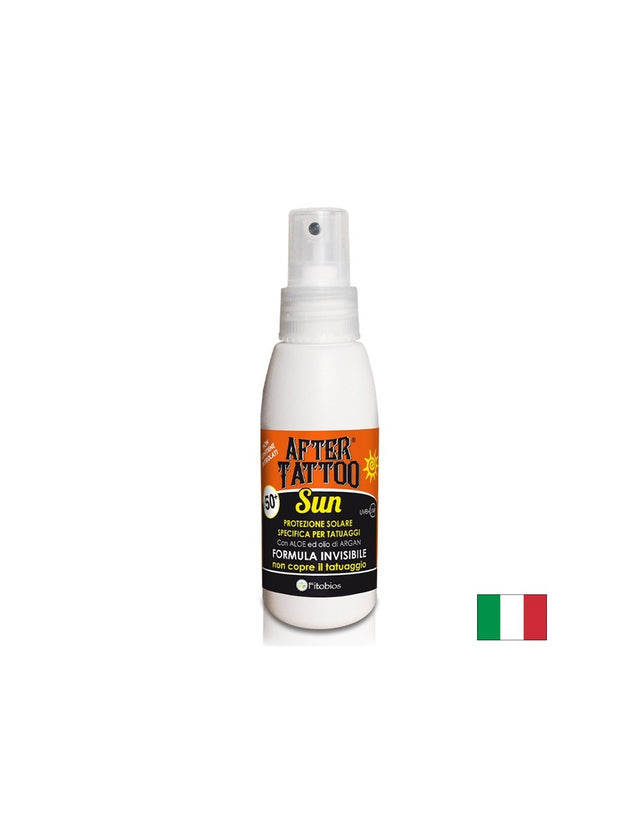 Слънцезащитен спрей SPF 50+ – За татуирана кожа с алое вера и витамин Е, After Tattoo Sun, 75 ml - Feel You