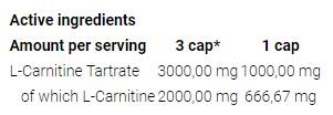 L-Carnitine 3000 Caps - 120 капсули - Feel You