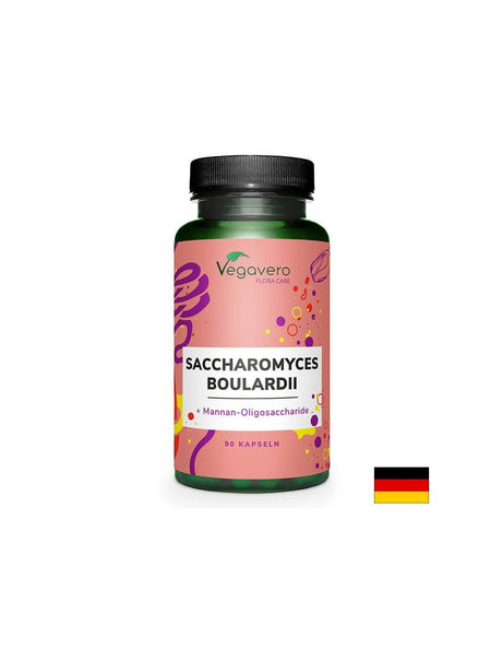 Saccharomyces Boulardii + Mannan-Oligosaccharide (MOS)/ Сахаромицес боларди + Мананови олигозахариди, 90 капсули, 100% Vegan Vegavero - Feel You
