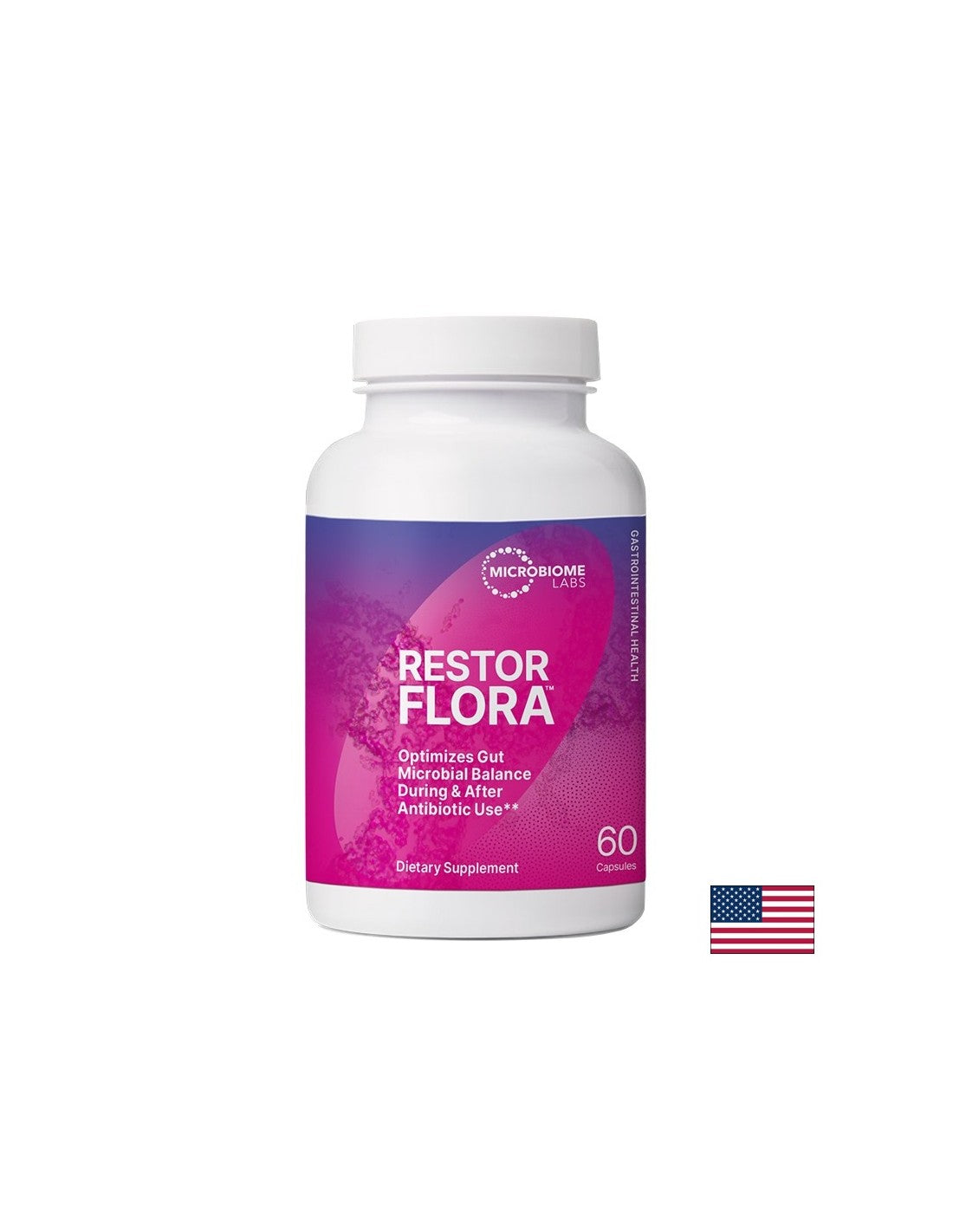 Saccharomyces boulardii 500 mg + Bacillus комплекс – При диария, стомашен дискомфорт, Restor Flora™, 60 капсули - Feel You