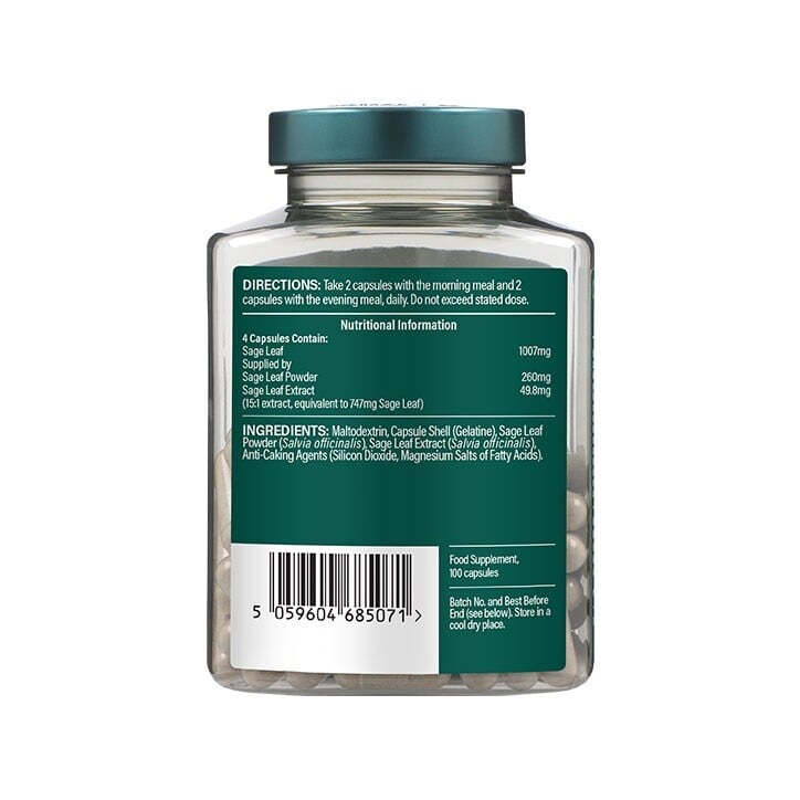 Салвия (Sage Leaf) (градински чай) 285мг 100 капсули, H&B - Feel You