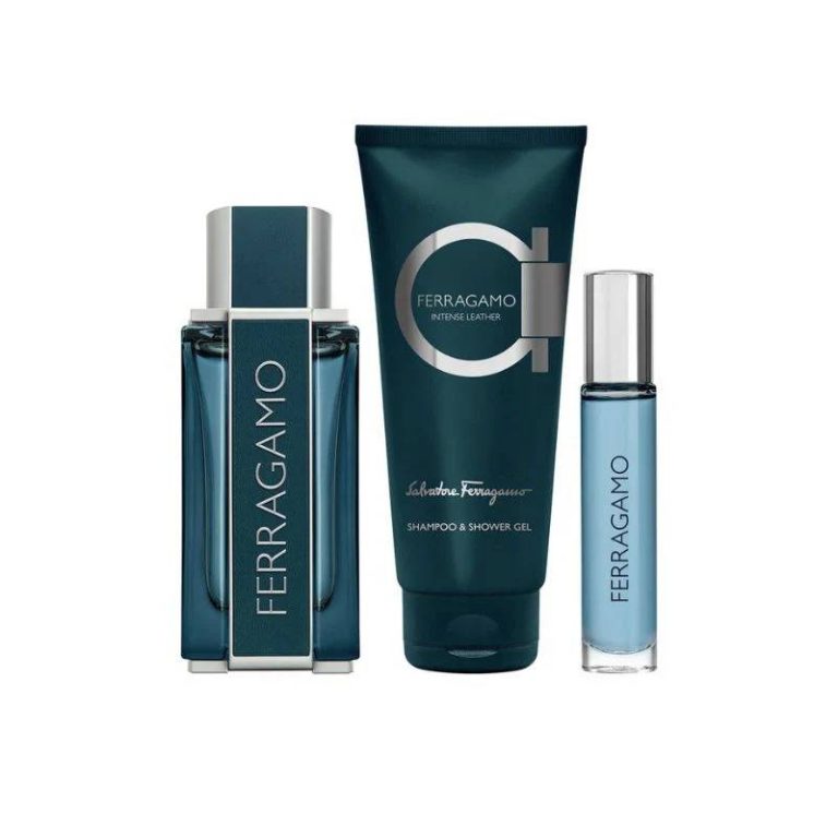 Salvatore Ferragamo – Ferragamo Intense Leather Eau De Parfum 100ml + Eau De Parfum 15ml + Shower Gel 100ml - Feel You