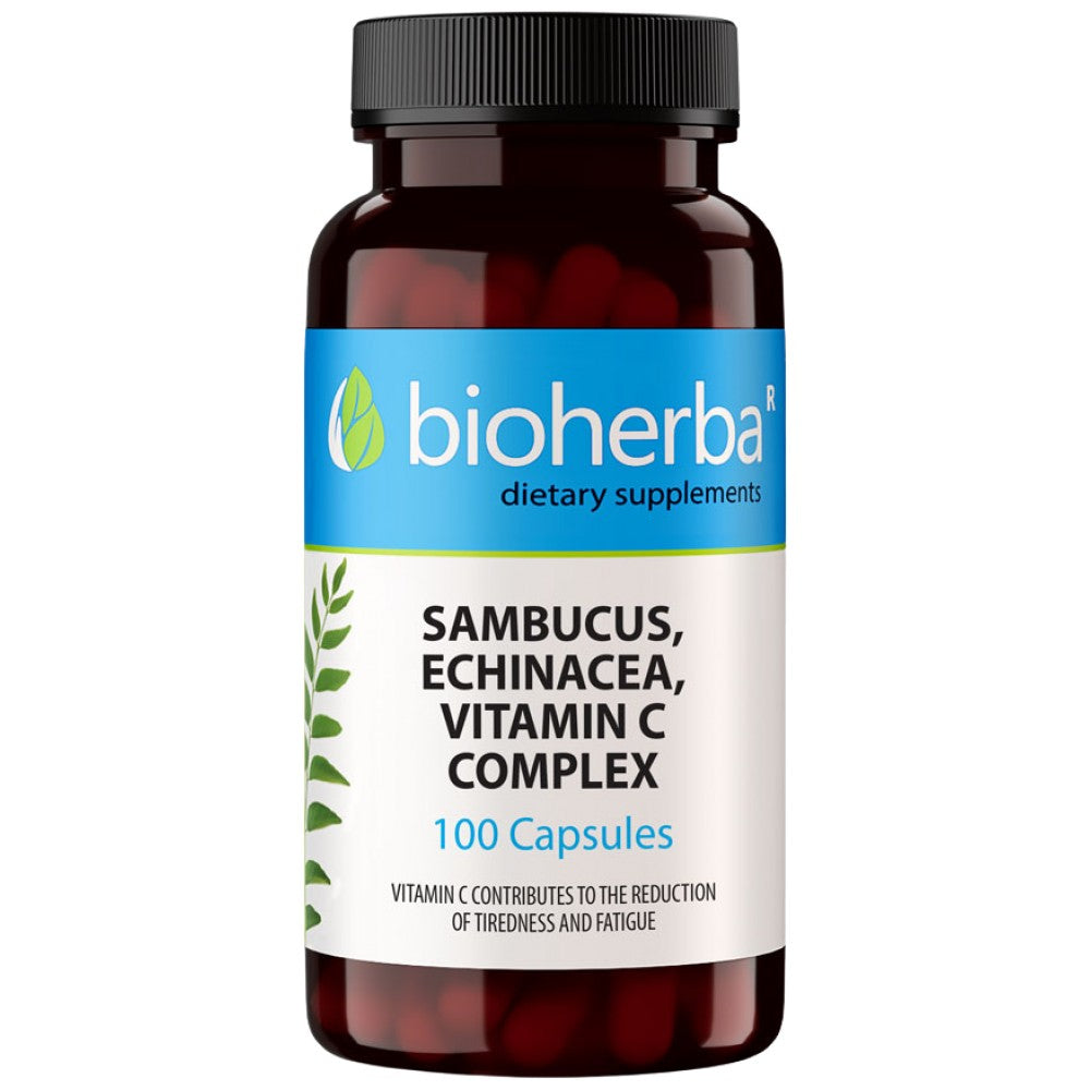 Sambucus, Echinacea, Vitamin C Complex - 100 капсули - Feel You