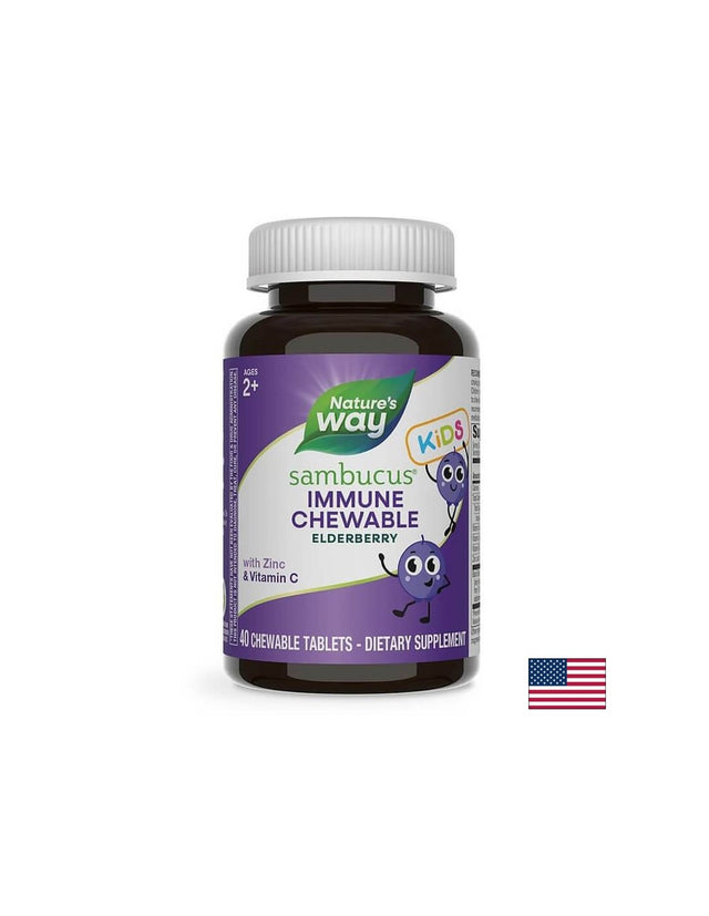 Sambucus for Kids / Самбукус за деца x 40 дъвчащи таблетки Nature’s Way - Feel You