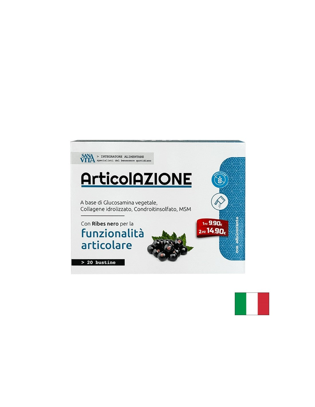 Формула за стави (с колаген, глюкозамин и МСМ) SanaVita, 20 сашета - Feel You