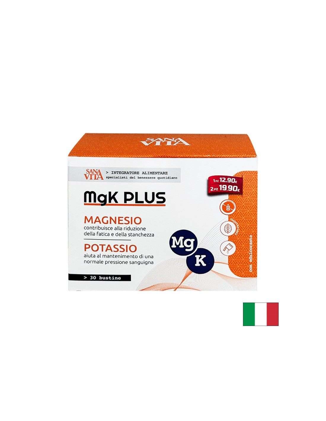 Мускулна и сърдечна функция - Магнезий + Калий SanaVita, 30 сашета - Feel You