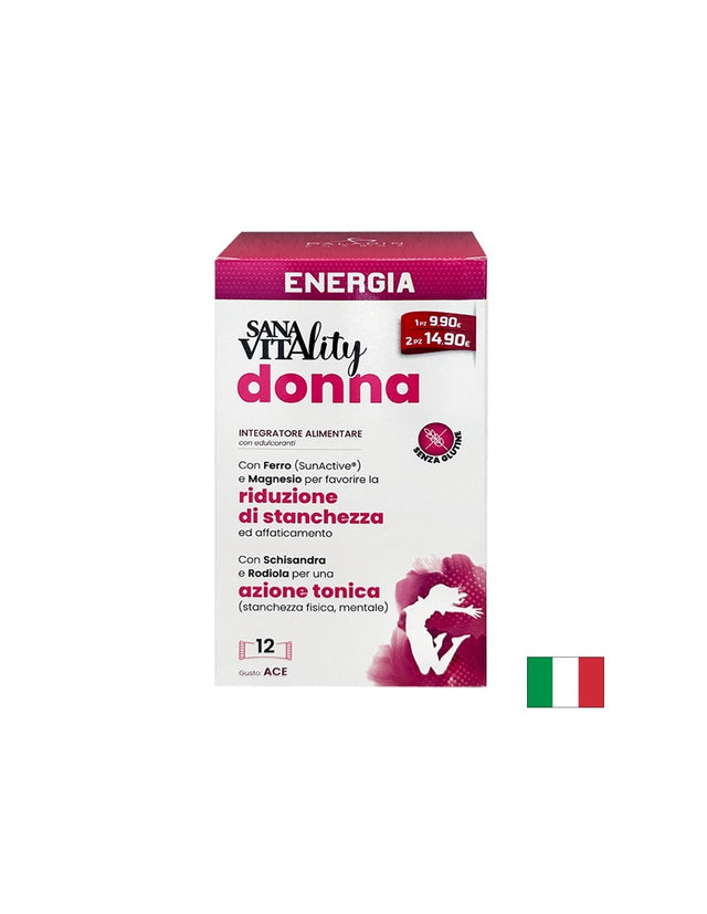 Жизненост и енергия, формула за жени SanaVitality, 12 сашета с течност х 10 ml - Feel You