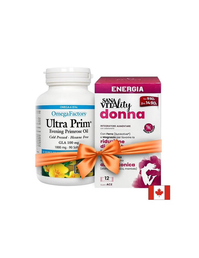 Промопакет „Хубава жена“  - Вечерна иглика + подарък SanaVitality Donna - Feel You