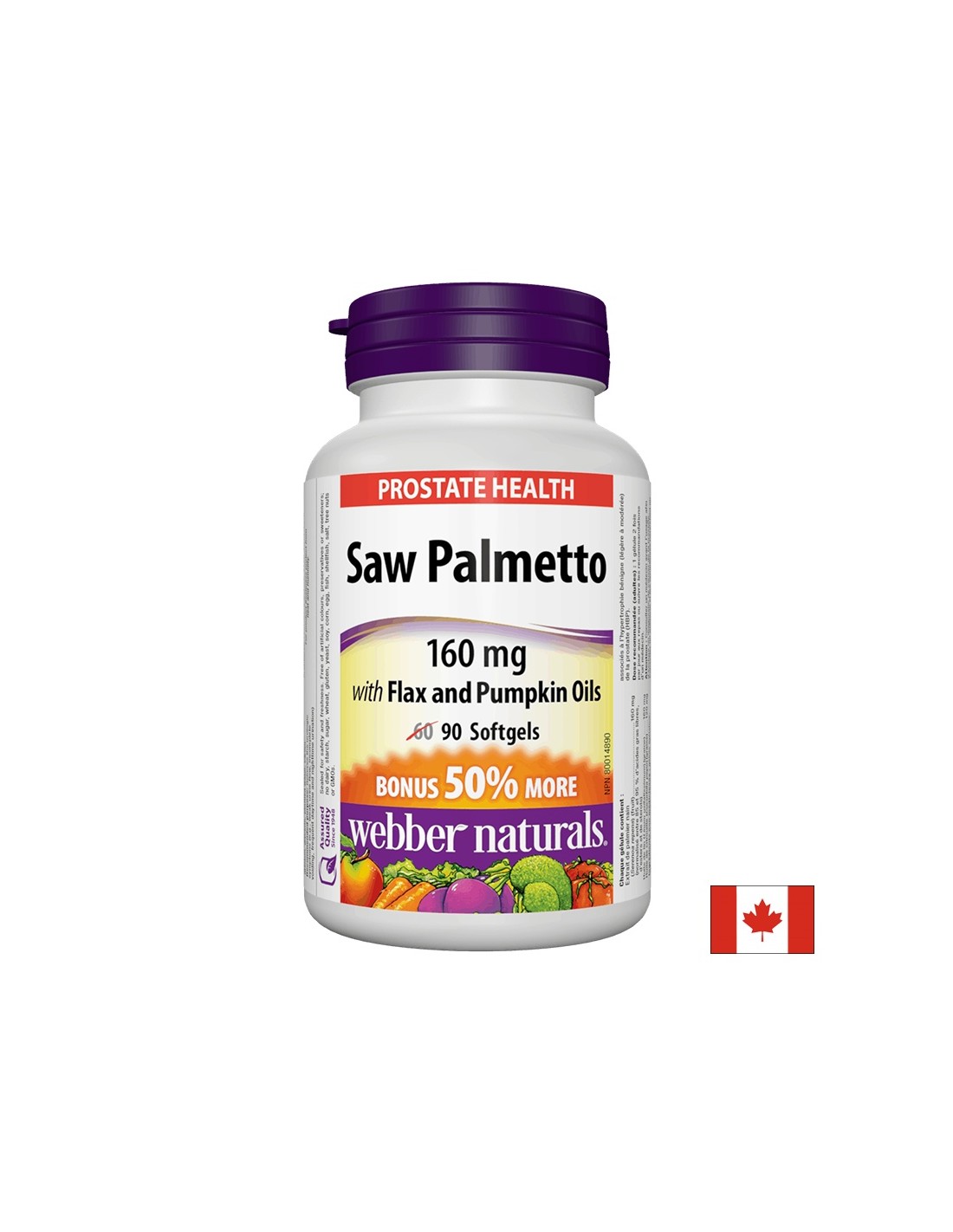 Saw Palmetto With Flax And Pumpkin Oils / Сао палметто (с ленено и тиквено масло), 90 софтгел капсули - Feel You