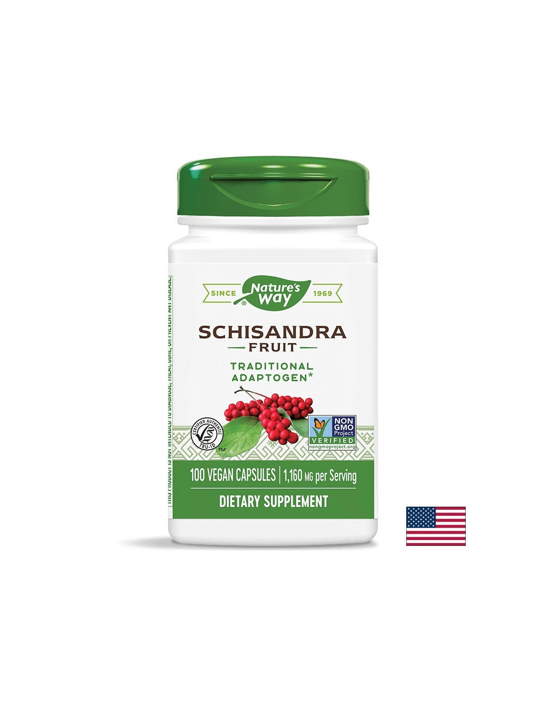 Schisandra Fruit – Шизандра (плод) - Адаптоген и имуномодулатор, 580 mg, 100 капсули Nature’s Way - Feel You