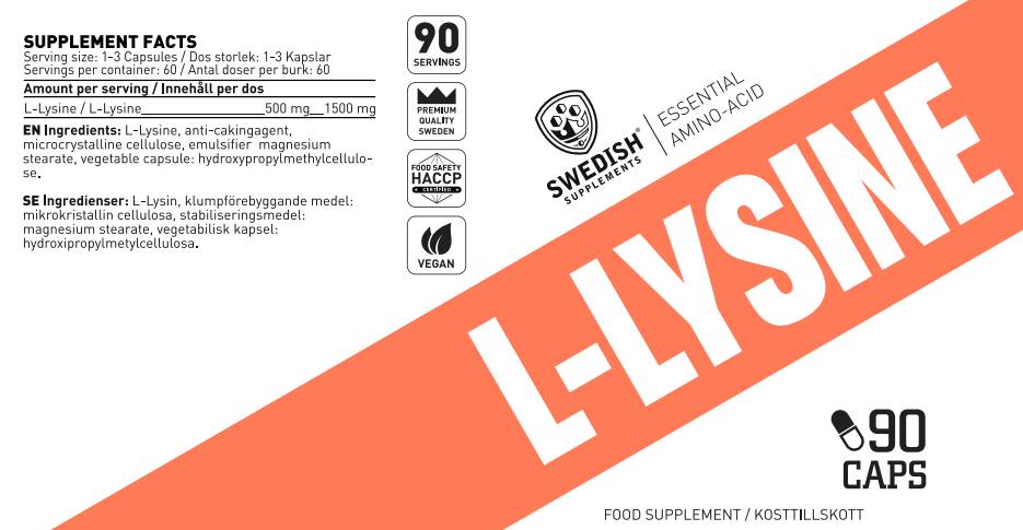 L-Lysine 500 mg - 90 капсули