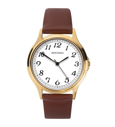 Sekonda, Sekonda, Quartz Leather Strap Watch, 1684.82, For Men - Feel You