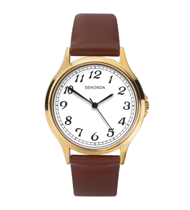 Sekonda, Sekonda, Quartz Leather Strap Watch, 1684.82, For Men - Feel You