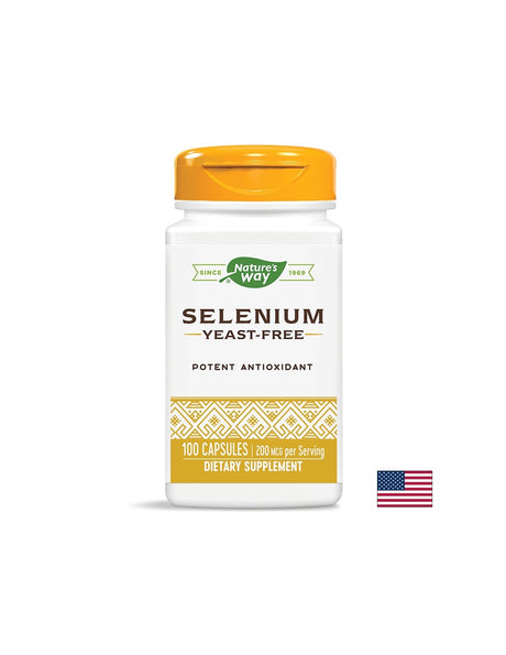 Селен - Selenium 200 mcg, 100 капсули Nature’s Way - Feel You