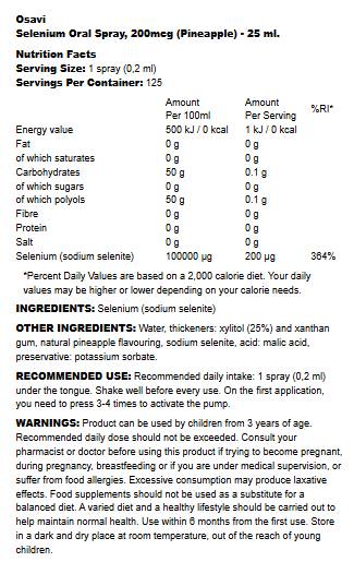 Selenium Oral Spray 200 mcg - 26 мл - Feel You