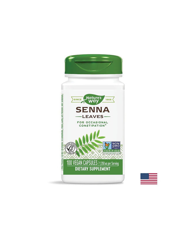Senna Leaf - Сена (лист) - срещу запек, 450 mg, 100 капсули Nature’s Way - Feel You