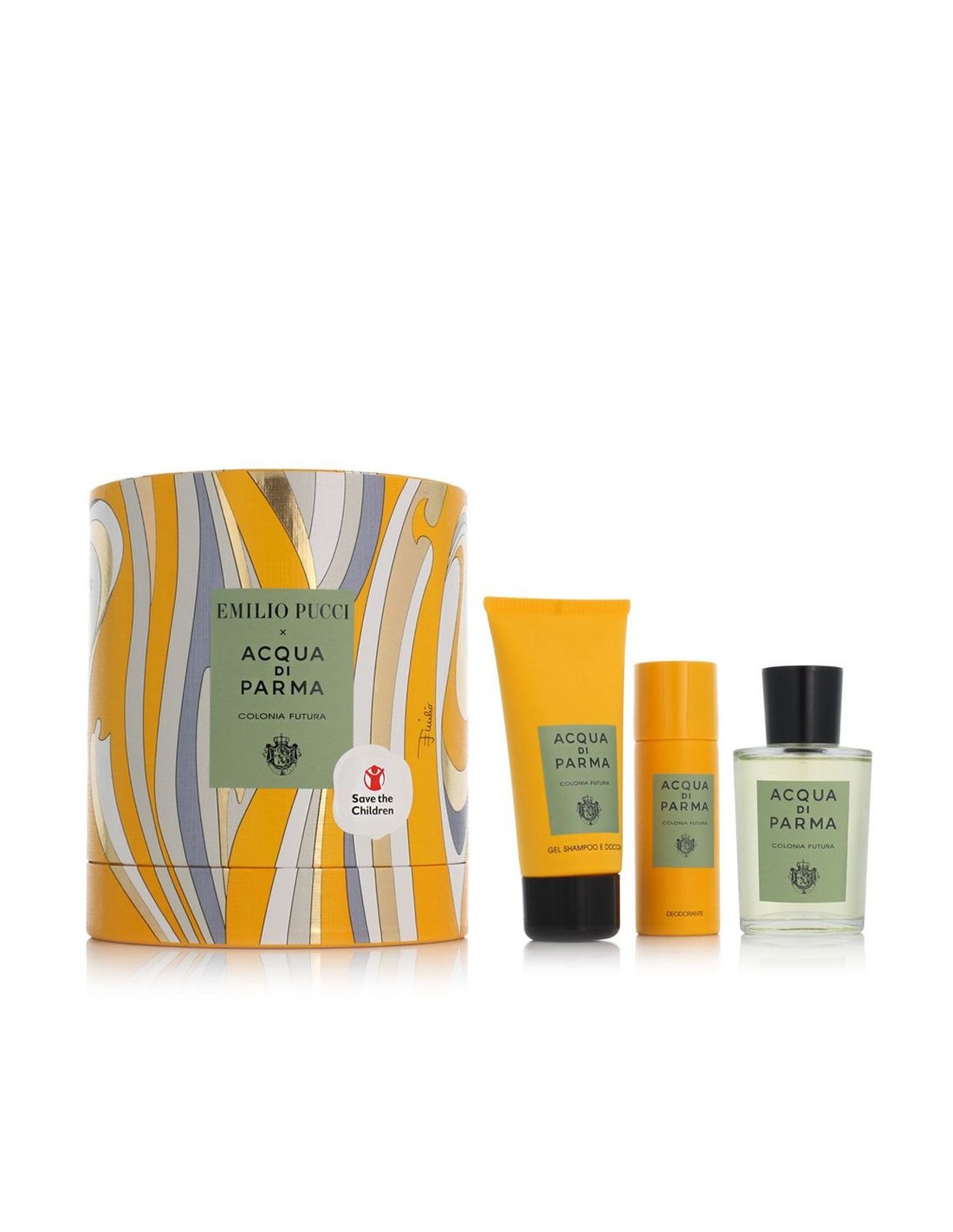 Set Acqua di Parma: Colonia Futura, Eau De Cologne, For Men, 100 ml + Colonia Futura, Shower Gel & Shampoo 2-In-1, 75 ml + Colonia Futura, Anti-Sweat, Deodorant Spray, For Men, 50 ml - Feel You