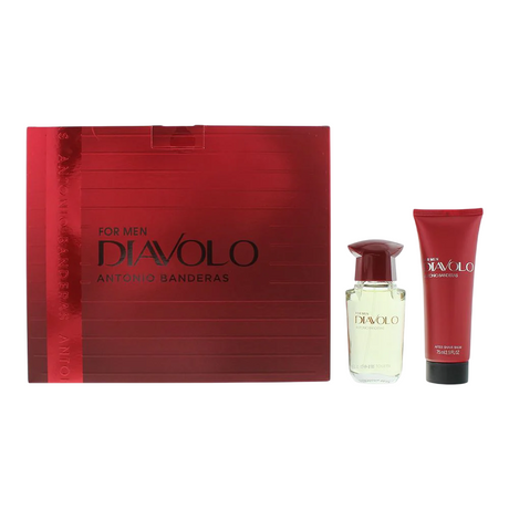 Set Antonio Banderas: Diavolo, Eau De Toilette, For Men, 50 ml + Diavolo, Calming, After-Shave Balm, 75 ml - Feel You