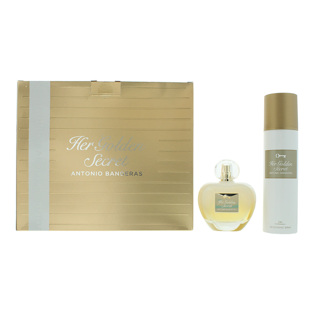 Set Antonio Banderas: Her Golden Secret, Eau De Toilette, For Women, 80 ml + Her Golden Secret, Deodorant Spray, For Women, 150 ml - Feel You