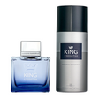 Set Antonio Banderas: King of Seduction, Eau De Toilette, For Men, 100 ml + King of Seduction, Freshness, Deodorant Spray, For Men, 150 ml - Feel You