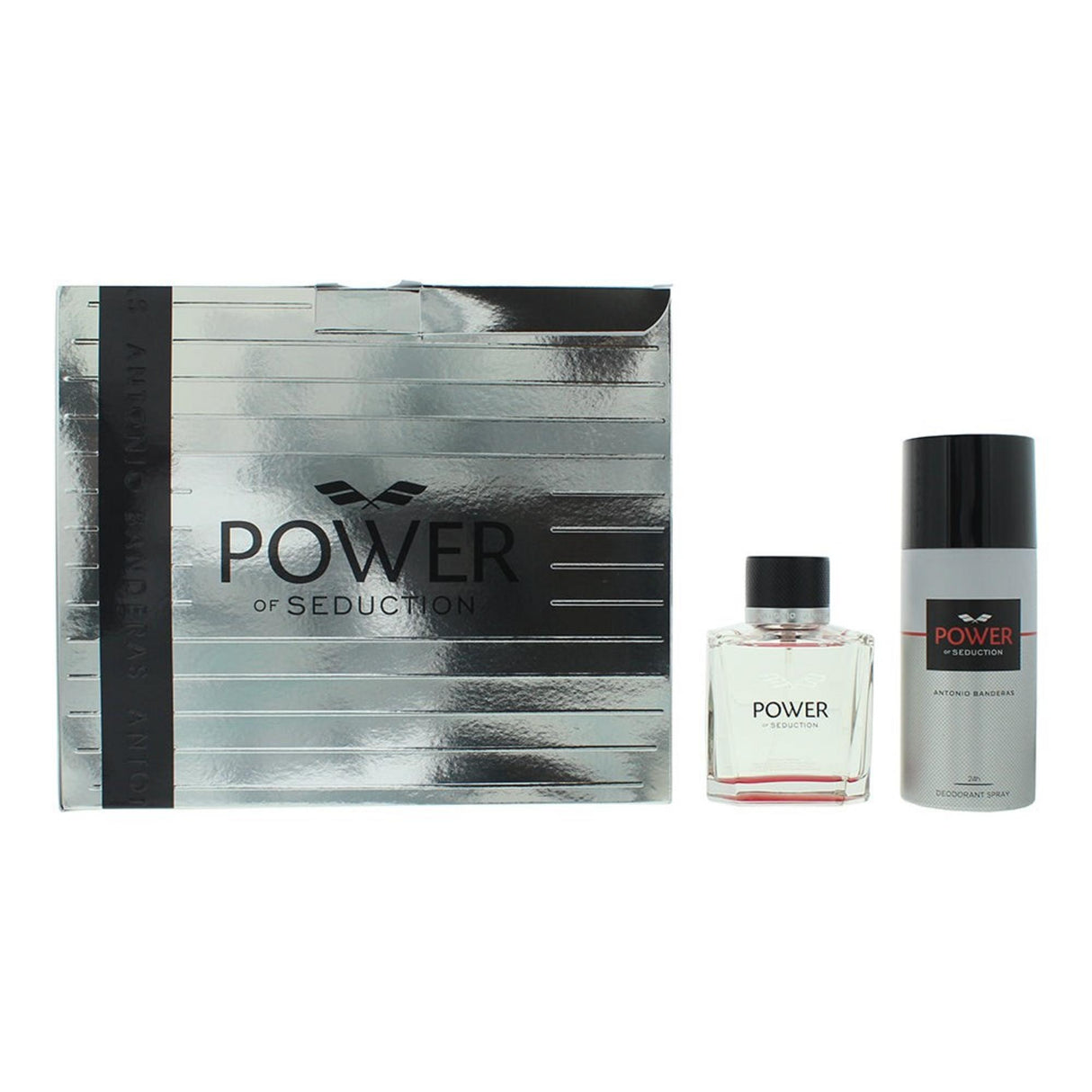 Set Antonio Banderas: Power Of Seduction, Eau De Toilette, For Men, 100 ml + Power Of Seduction, 24h Protection, Deodorant Spray, For Men, 150 ml - Feel You
