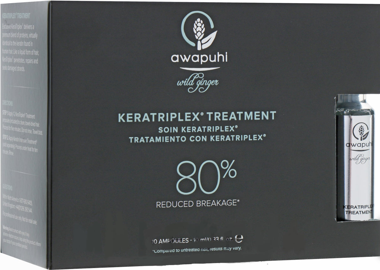 Set, Awapuhi Wild Ginger By Paul Mitchell, Keratriplex, Hair Treatment Lotion Mask, Anti-Breakage, 10 pcs, 10 ml - Feel You