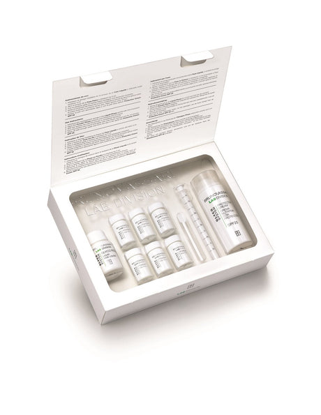 Set Bruno Vassari: Glyco System, Eliminates Impurities, Exfoliating Powder, 6 pcs, 0.30 g + Glyco System, Protects & Hydrates, Cream, For Face, SPF 25, 30 ml - Feel You