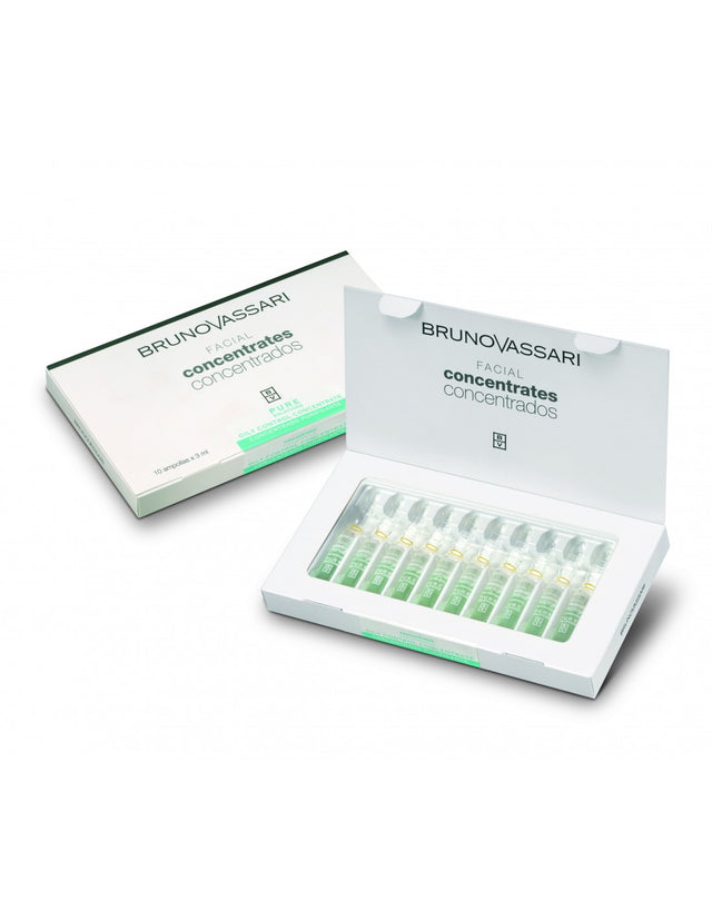 Set, Bruno Vassari, Pure Solutions, Niacinamide, Purifying, Ampoules Treatment Serum, For Oiliness, For Face, For Women, 10 pcs, 3 ml - Feel You